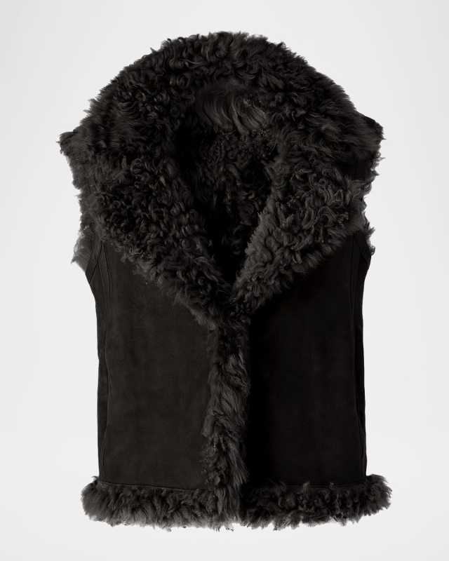 Kasia Reversible Shearling Leather Vest